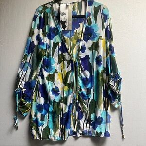 NWT Christina Swimwear Floral Swim Cover-Up / Tunic – Size L